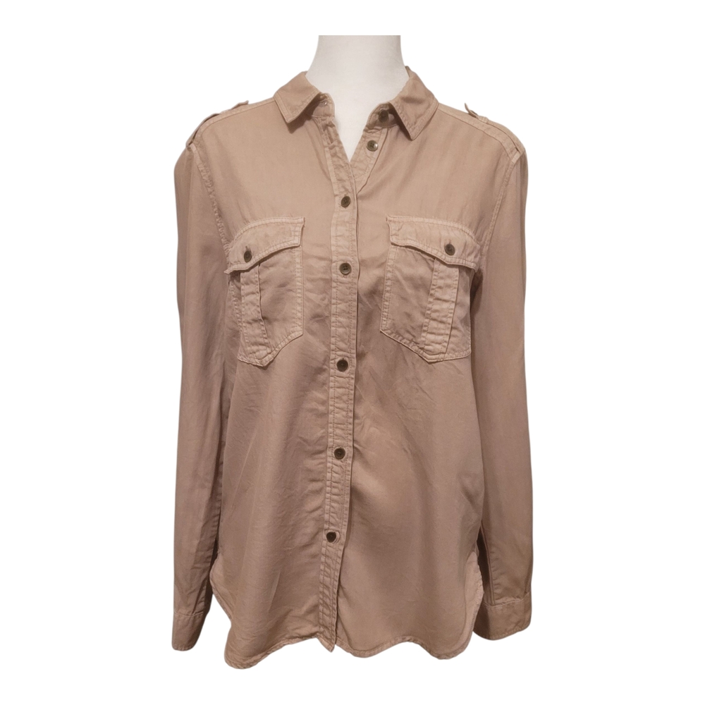 American Eagle Outfitters Boyfriend‎ Fit Dusty Rose Button-Down Shirt Sz Small